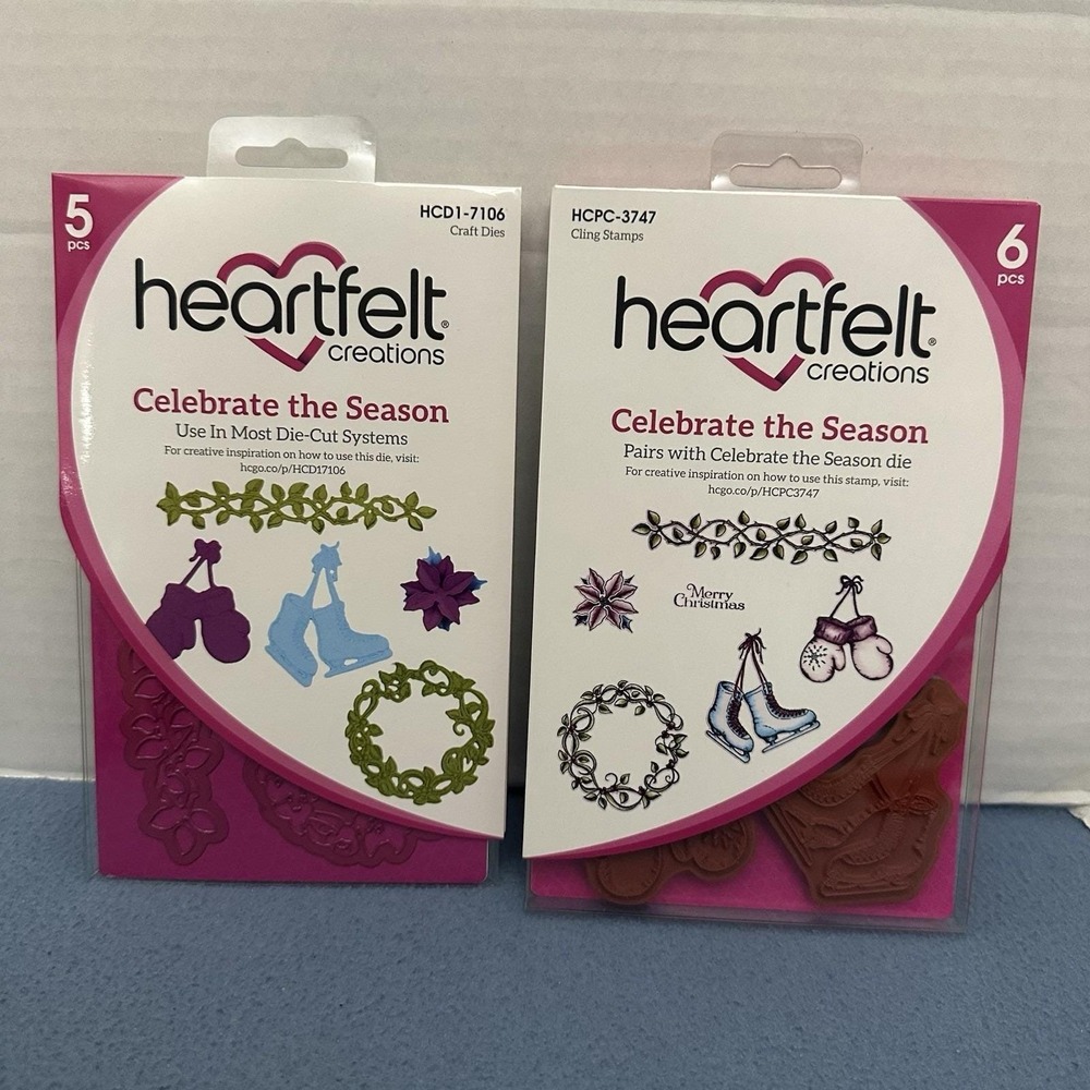 Heartfelt Creations Celebrate‎ The Season Cling Stamp & Die Set
